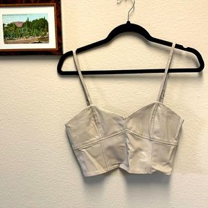 Leather Bustier Top
